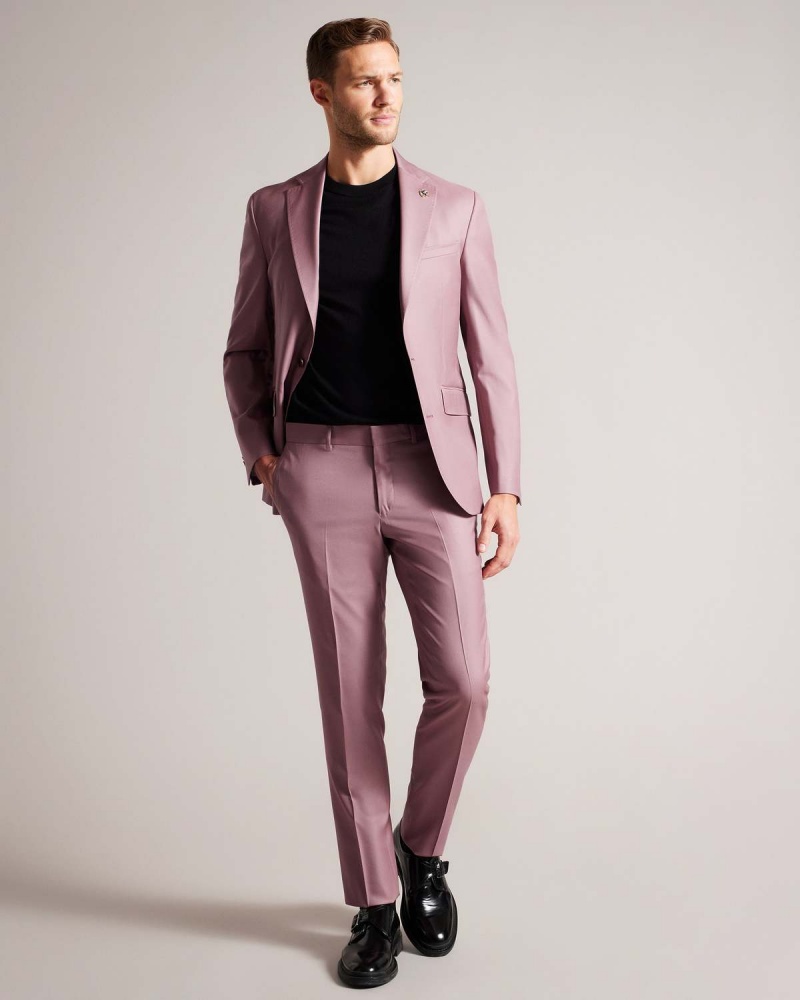 Ted Baker IGNACEJ Premium Pink Suit Jacket Różowe | 45MTDOUYL