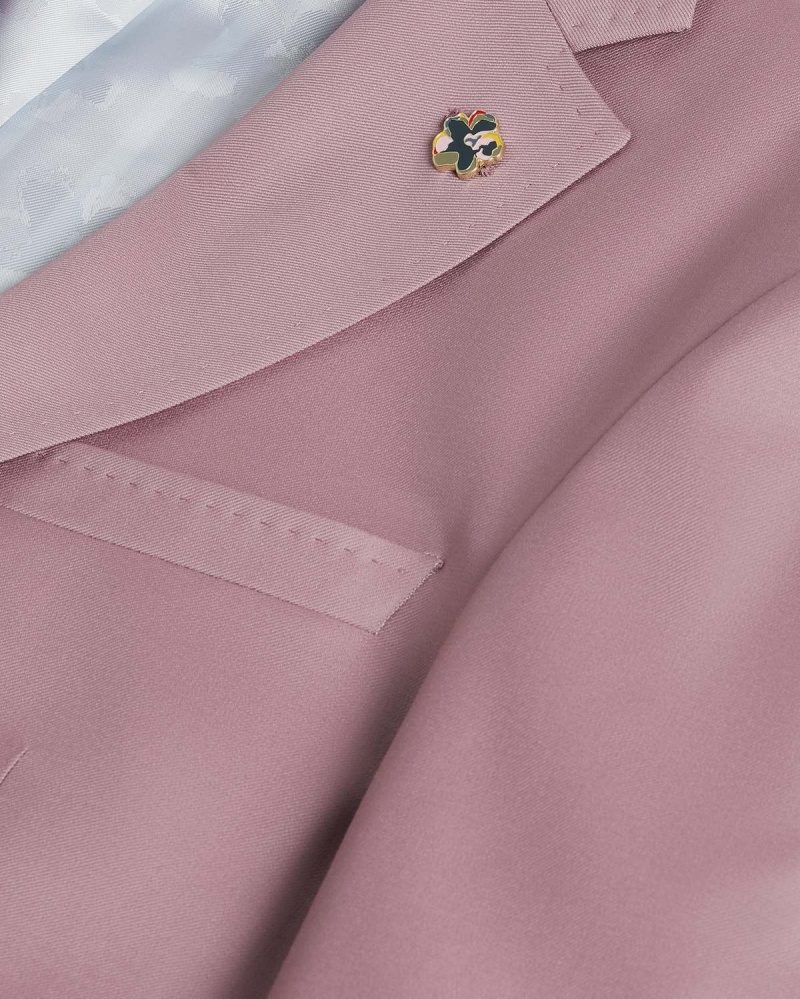 Ted Baker IGNACEJ Premium Pink Suit Jacket Różowe | 45MTDOUYL