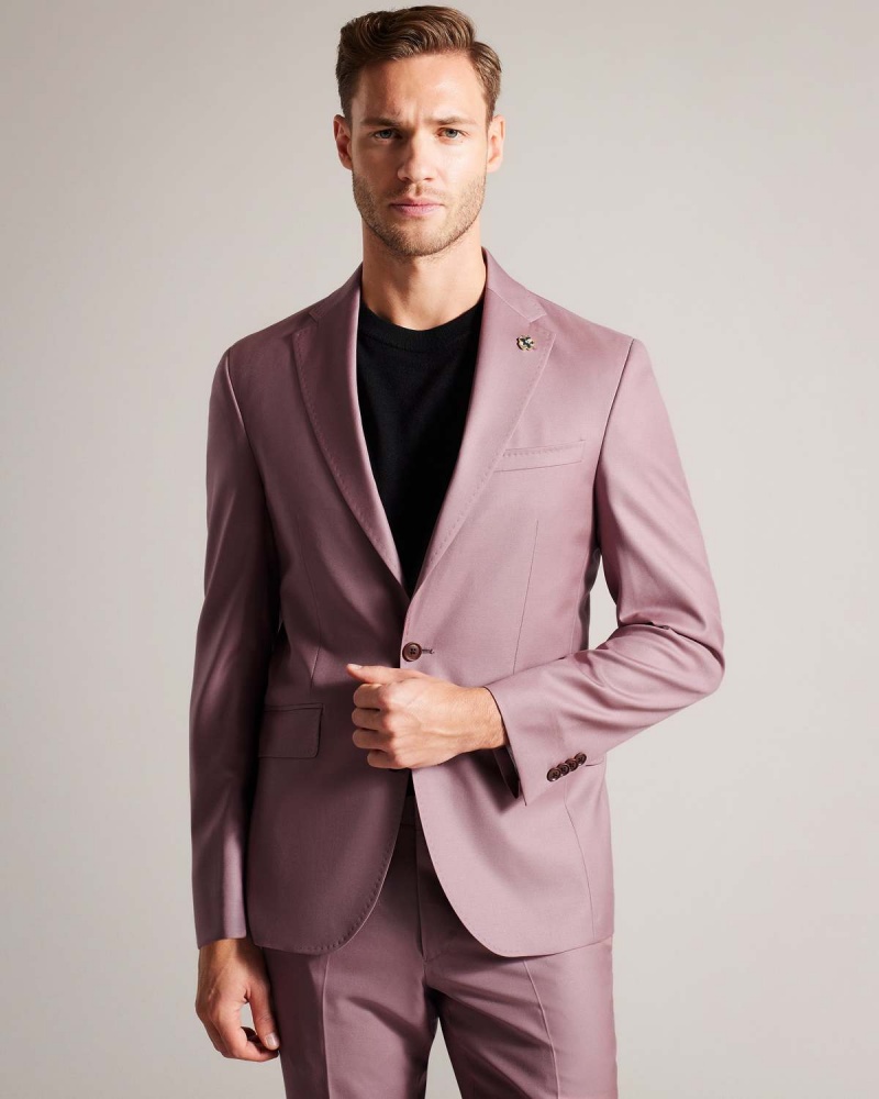 Ted Baker IGNACEJ Premium Pink Suit Jacket Różowe | 75QGXYEHJ