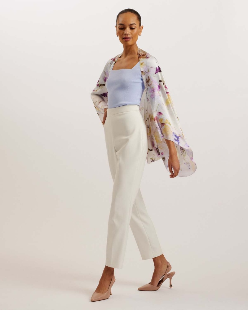 Ted Baker JAMIEEE Floral Printed Wearable Białe | 83VJAGYOP