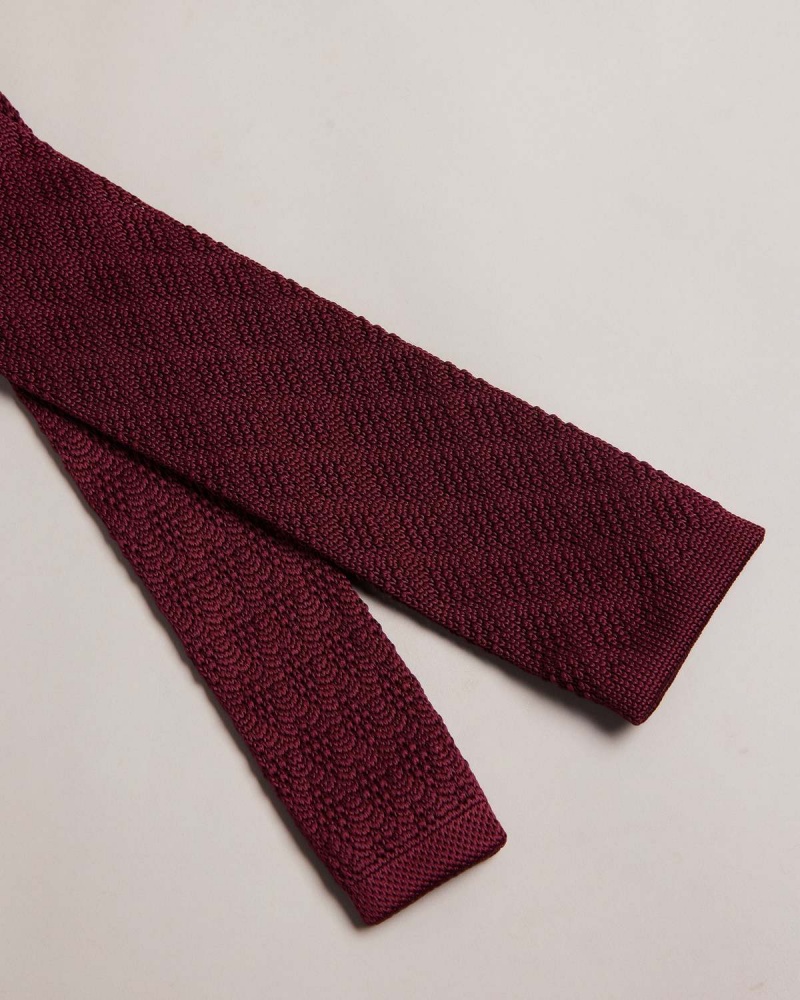 Ted Baker KELMIS Diamond Texture Trykotowy Tie Dk-red | 93UNGYKOF