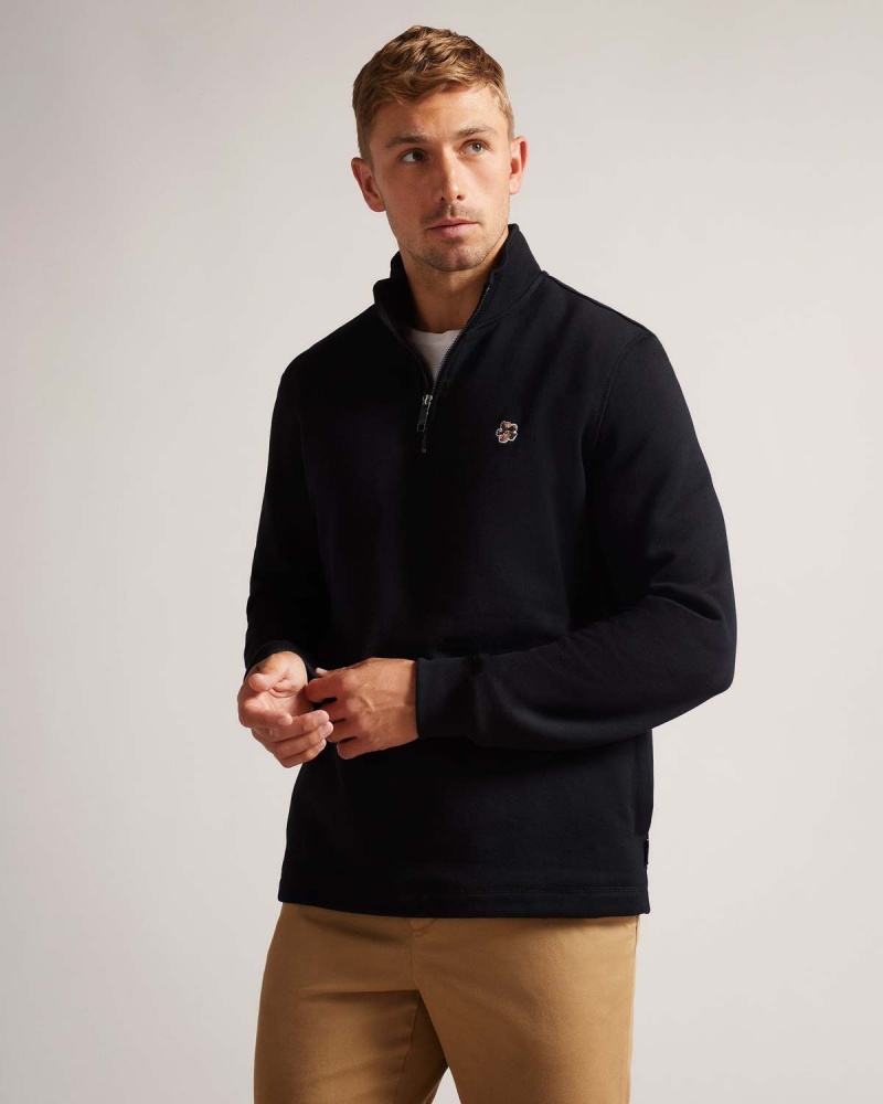 Ted Baker KILBRN M HALF ZIP Czarne | 21TPIVLUS