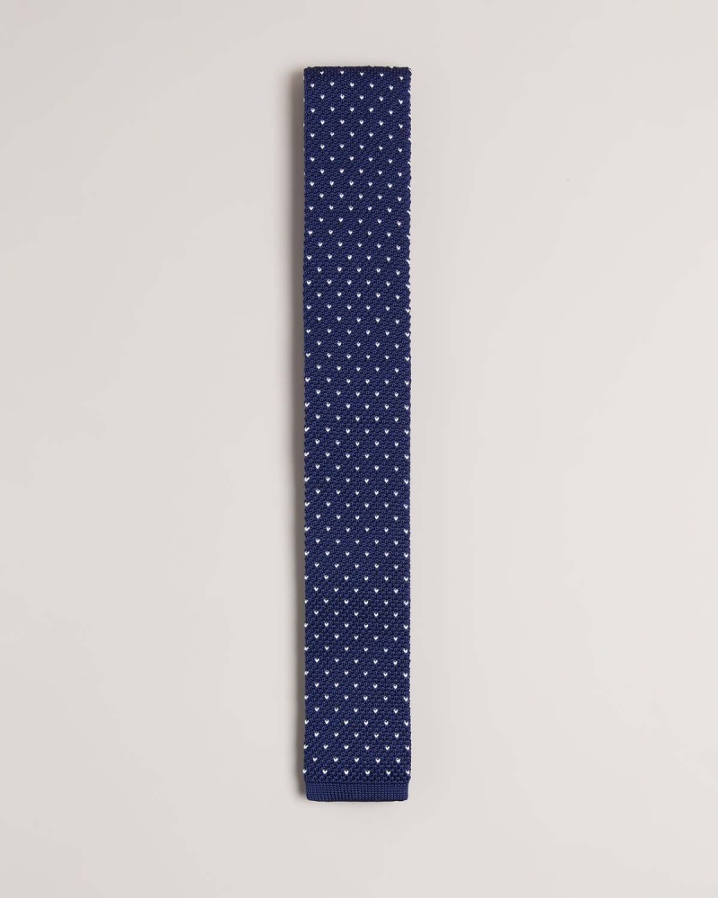 Ted Baker KNITENA Spot Trykotowy Tie Granatowe | 71ODUWEBH