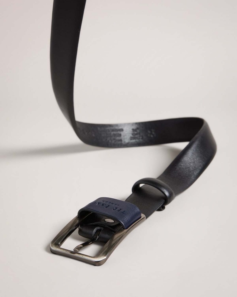 Ted Baker Koen Centre Bar Klamry Belt Czarne | 41SEUKYHR