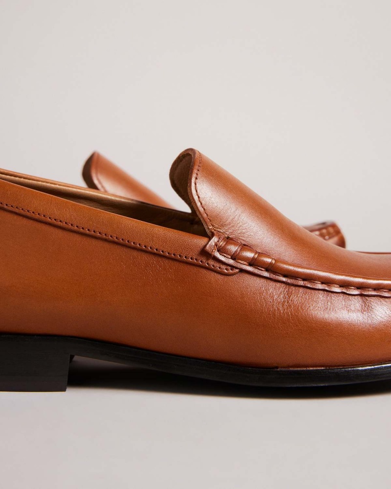 Ted Baker LABI Skórzane Penny Loafer Tan | 18DFTUSKL