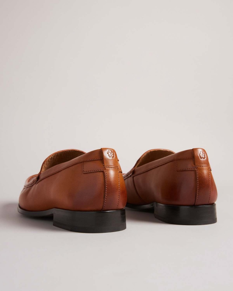 Ted Baker LABI Skórzane Penny Loafer Tan | 18DFTUSKL