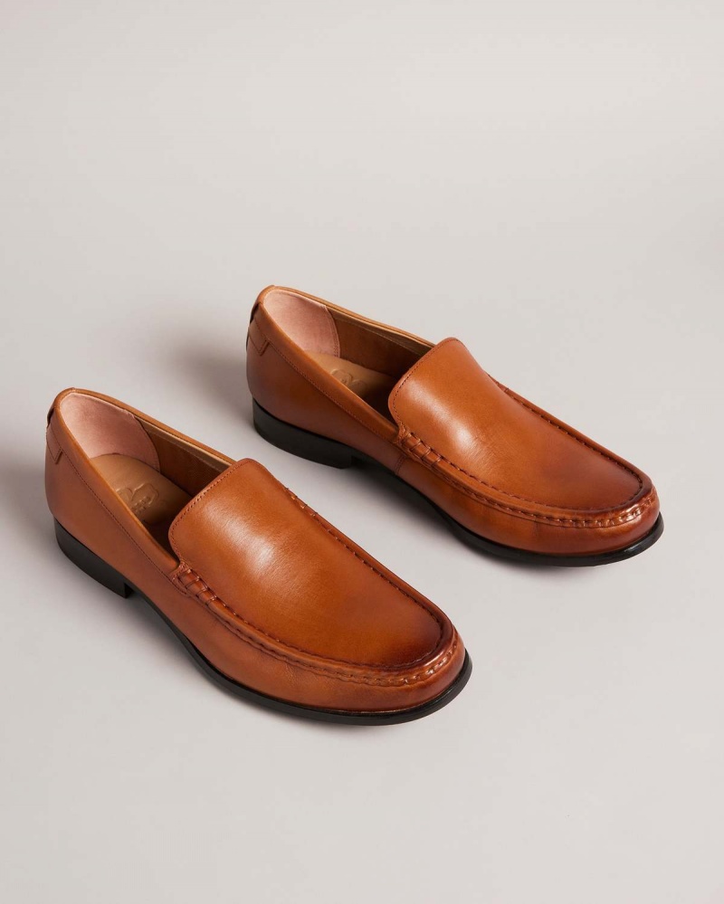 Ted Baker LABI Skórzane Penny Loafer Tan | 18DFTUSKL