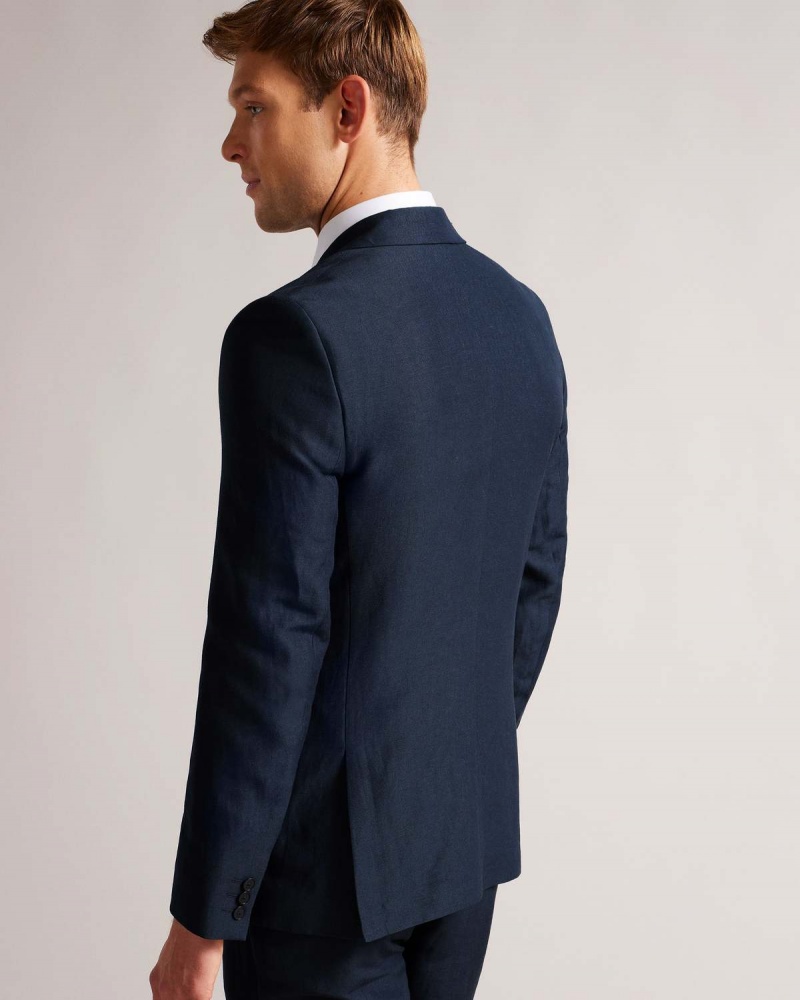 Ted Baker LANCEJ Slim Fit Organic Fibre Jacket Granatowe | 56HNDBVCL