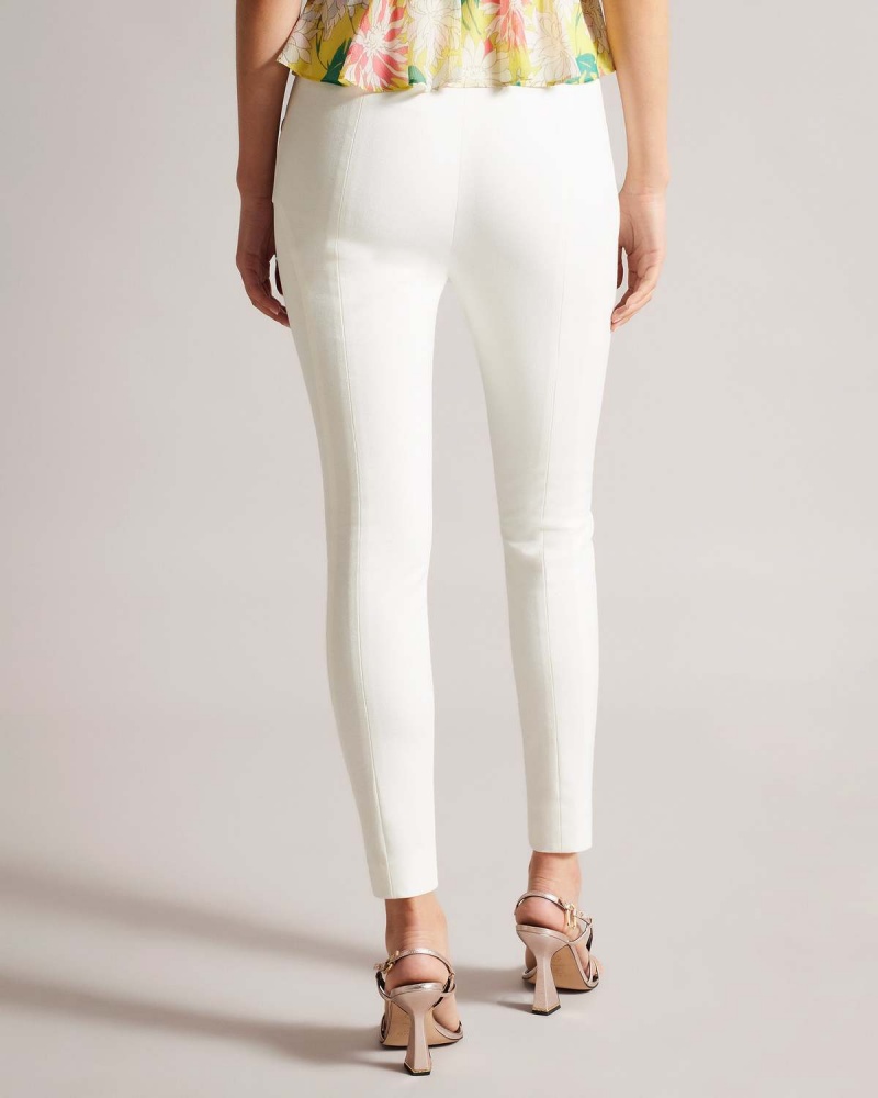 Ted Baker LIROI High Waisted Legging with Faux Popper Detail Czarne | 73JMYOZQT