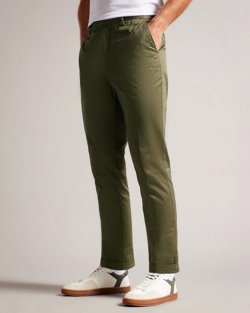 Ted Baker LUCIANT Slim Fit Twill Trouser Ciemny | 25WFHMDJR