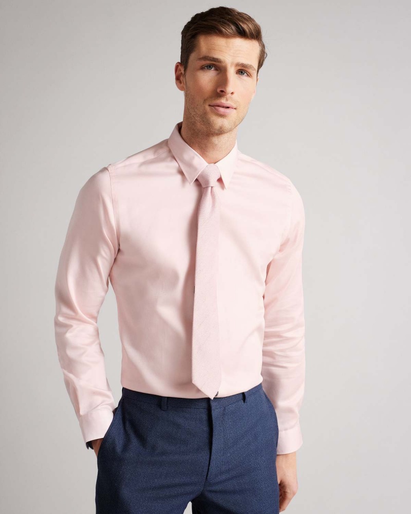 Ted Baker MAELOSS LS Slim Fit Shirt Pl-pink | 72IXYBWJQ