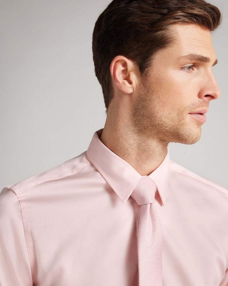 Ted Baker MAELOSS LS Slim Fit Shirt Pl-pink | 72IXYBWJQ