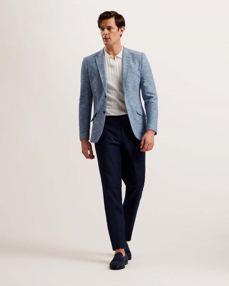 Ted Baker MARCUSJ Jersey SB2 Slim Blazer Niebieskie | 69QTMGZON