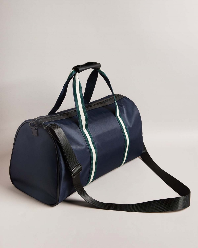 Ted Baker MATIQUE Twill Retro Sportowe Holdall Niebieskie | 60HINARCJ