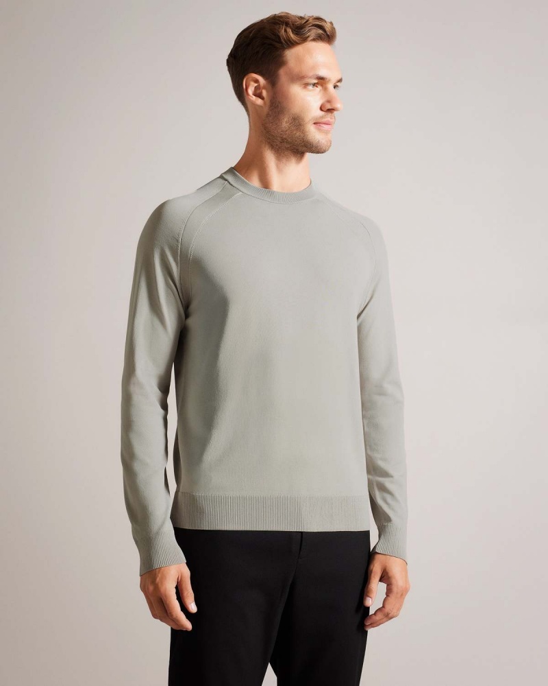 Ted Baker MAYWO LS Saddle Shoulder Crew Neck Szare | 61YNVXGQH