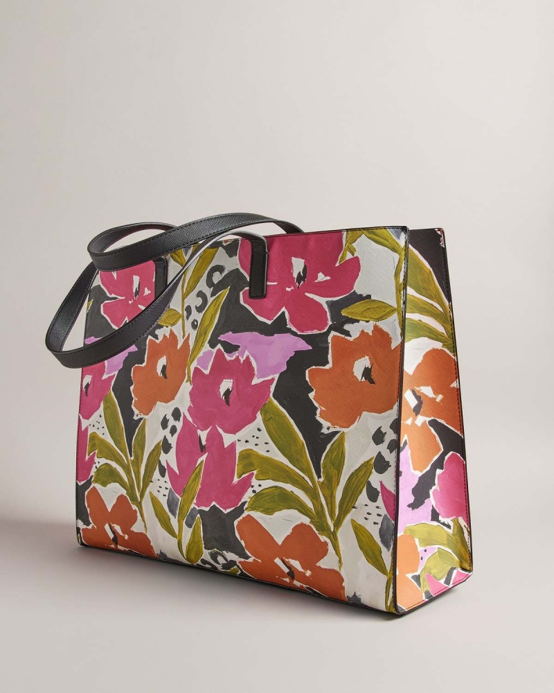 Ted Baker Malacon Printed Magnolia E/W Icon Bag Różowe | 80KXWESVQ