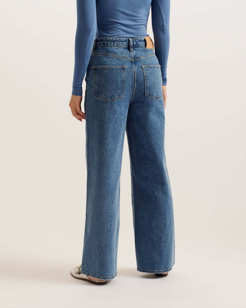 Ted Baker NASS WIDE LEG DENIM Niebieskie | 25NRPVEAI