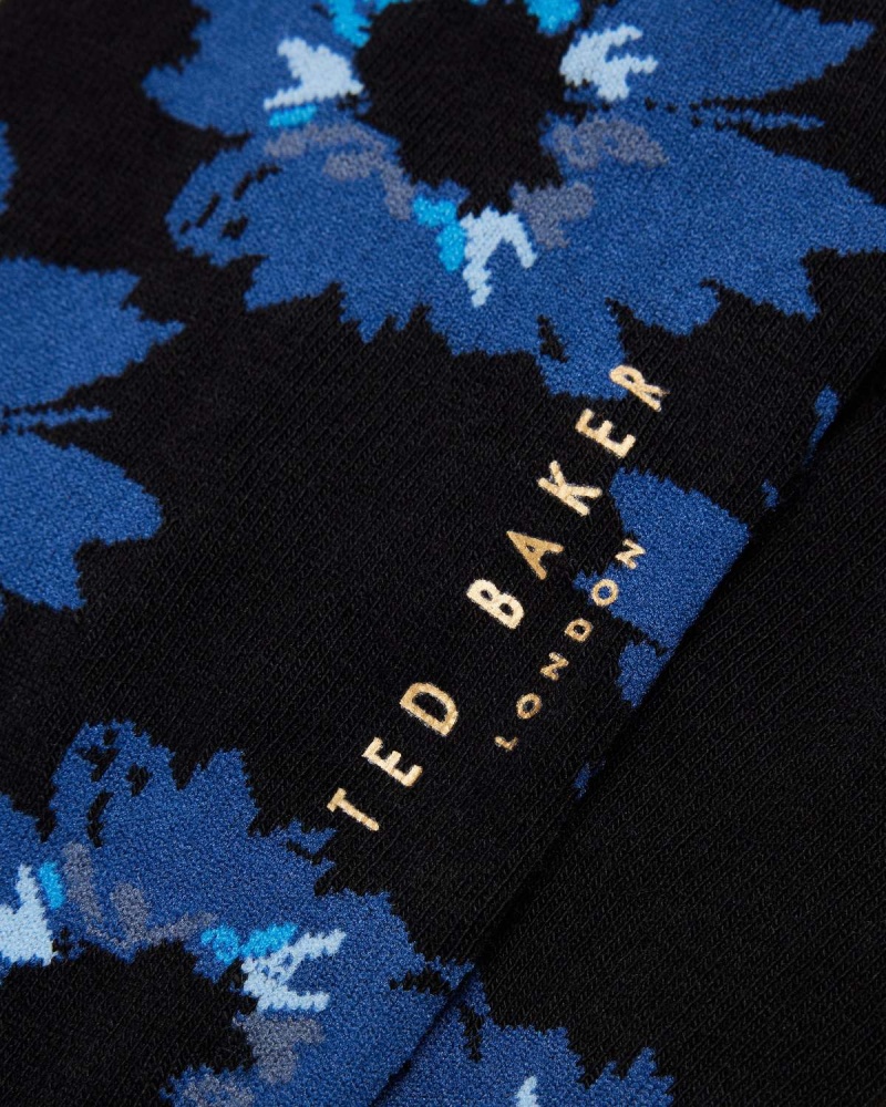 Ted Baker NEWFLOR Floral Pattern Sock Natural | 03LJKXBSG