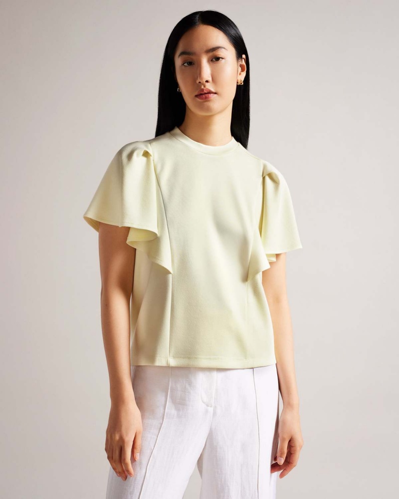 Ted Baker NIKILAA Boxy Tshirt with Angel Sleeves Białe | 46OBNVGSR