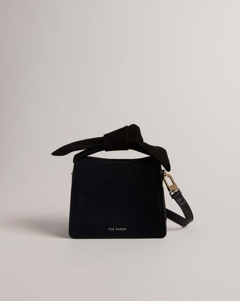 Ted Baker NIYAH Soft Knot Bow Mini Crossbody Bag Czarne | 71LURKXBQ