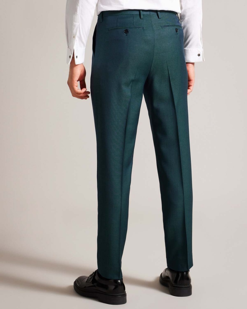 Ted Baker NORTHT Wełna Tonic Slim Suit Trouser Teal-blu | 61MQJZNXF