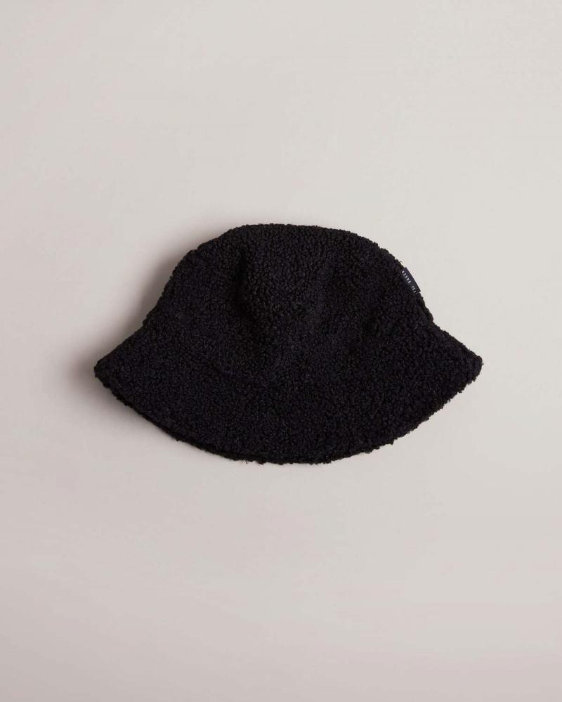 Ted Baker PAMELLS Faux Shearling Bucket Hat Białe | 35ITFDKHA