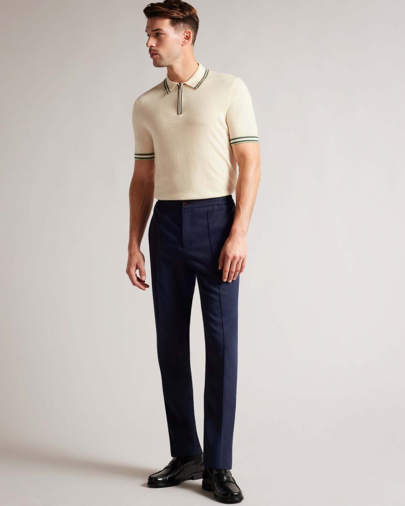 Ted Baker PIERROT SS Regular Polo Białe | 41VOMUQFL