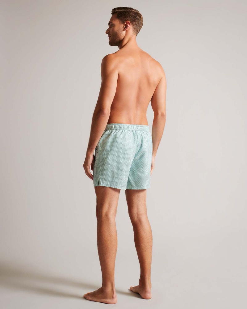 Ted Baker Popov Geometric Swimshort Zielone | 03CPTMSIZ