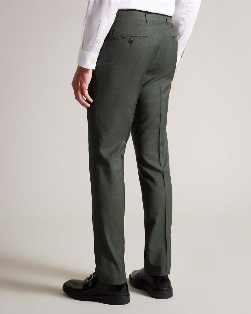 Ted Baker RICHANT Khaki Sharkskin Suit Trousers Khaki | 20LAHMGNZ