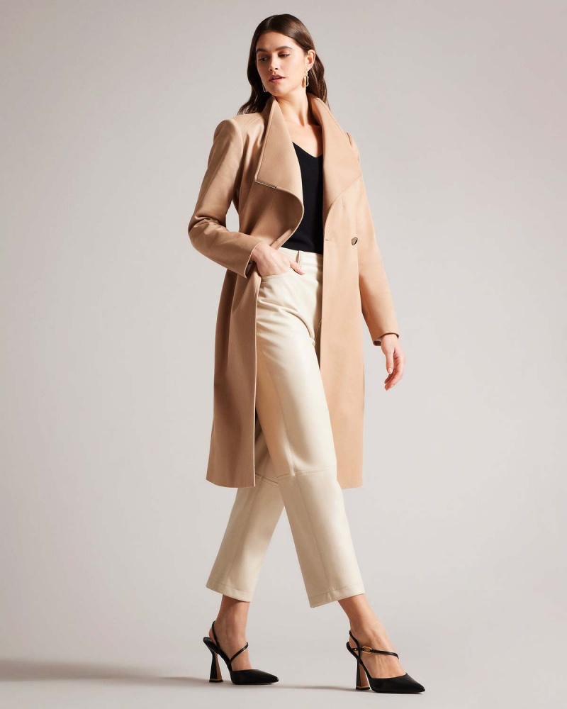 Ted Baker ROSINA Midi Length Wrap Trench Coat Dk-Blue | 37WUZQLER