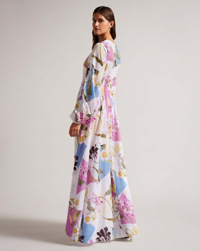 Ted Baker ROZLYN Floaty Maxi Cover Up Białe | 41SOXYNHU