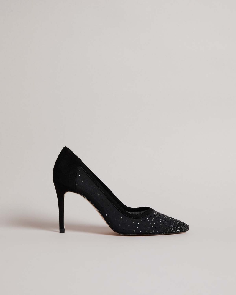 Ted Baker RYALAY 105mm Diamante Court Shoe Czarne | 62UGWHMJC