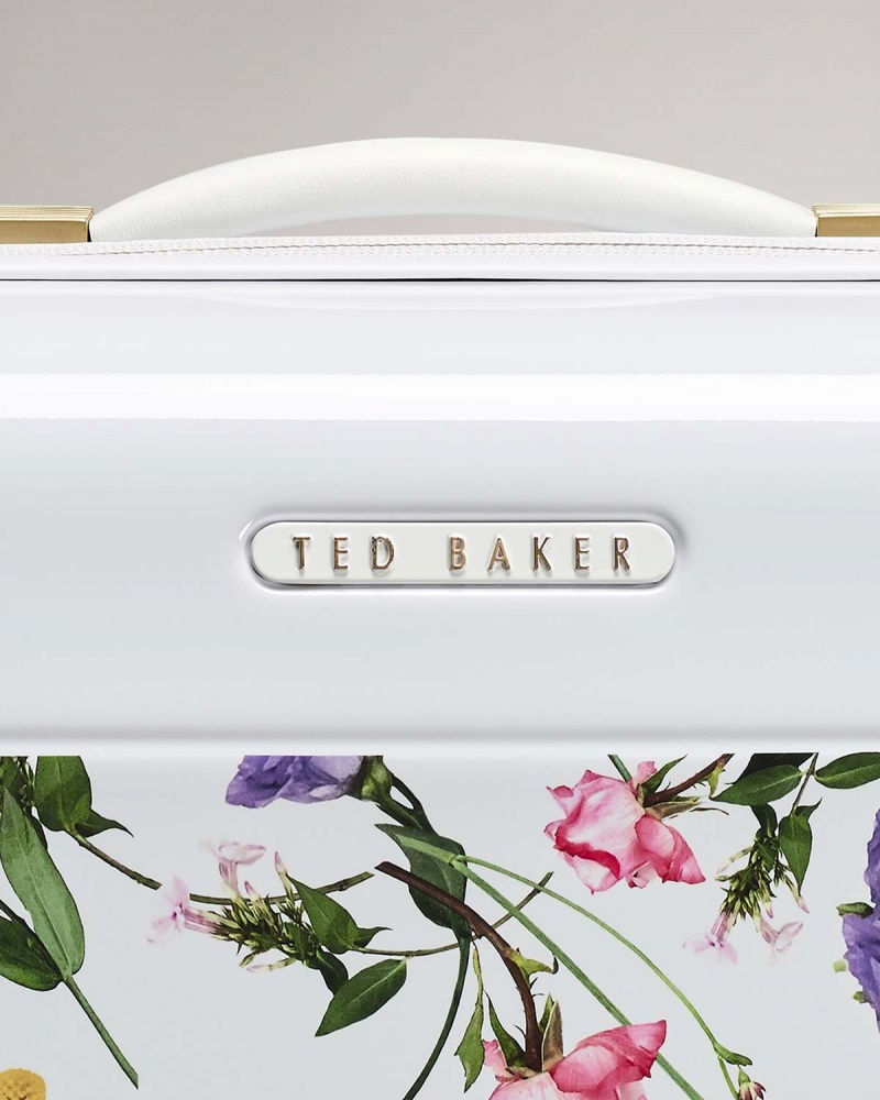 Ted Baker Raidet Scattered Bouquet Small Trolley Case Białe | 05WLHYFSR