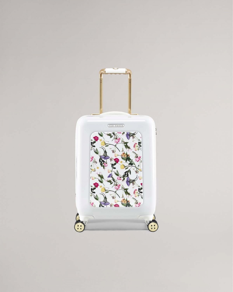 Ted Baker Raidet Scattered Bouquet Small Trolley Case Białe | 05WLHYFSR