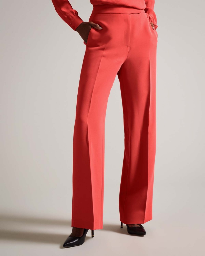 Ted Baker SAYAKAT Szerokie Leg Trousers Koralowe | 80VPCEBNW