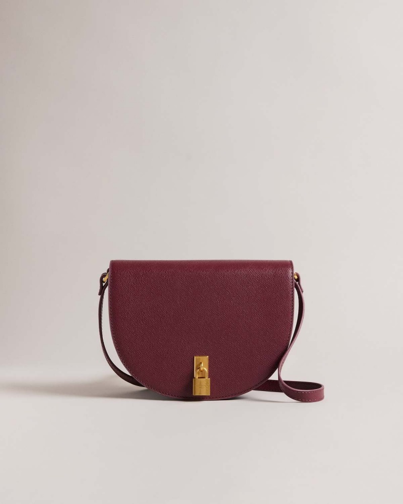 Ted Baker SOHHO Skórzane Padlock Saddle Bag Czarne | 57TXYKJDZ