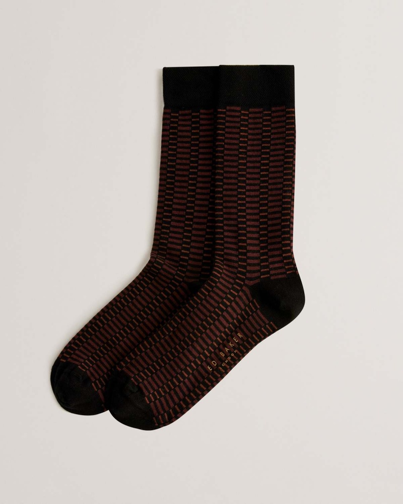 Ted Baker SOKKONE Patterned Sock Brązowe | 56CBVKTAP