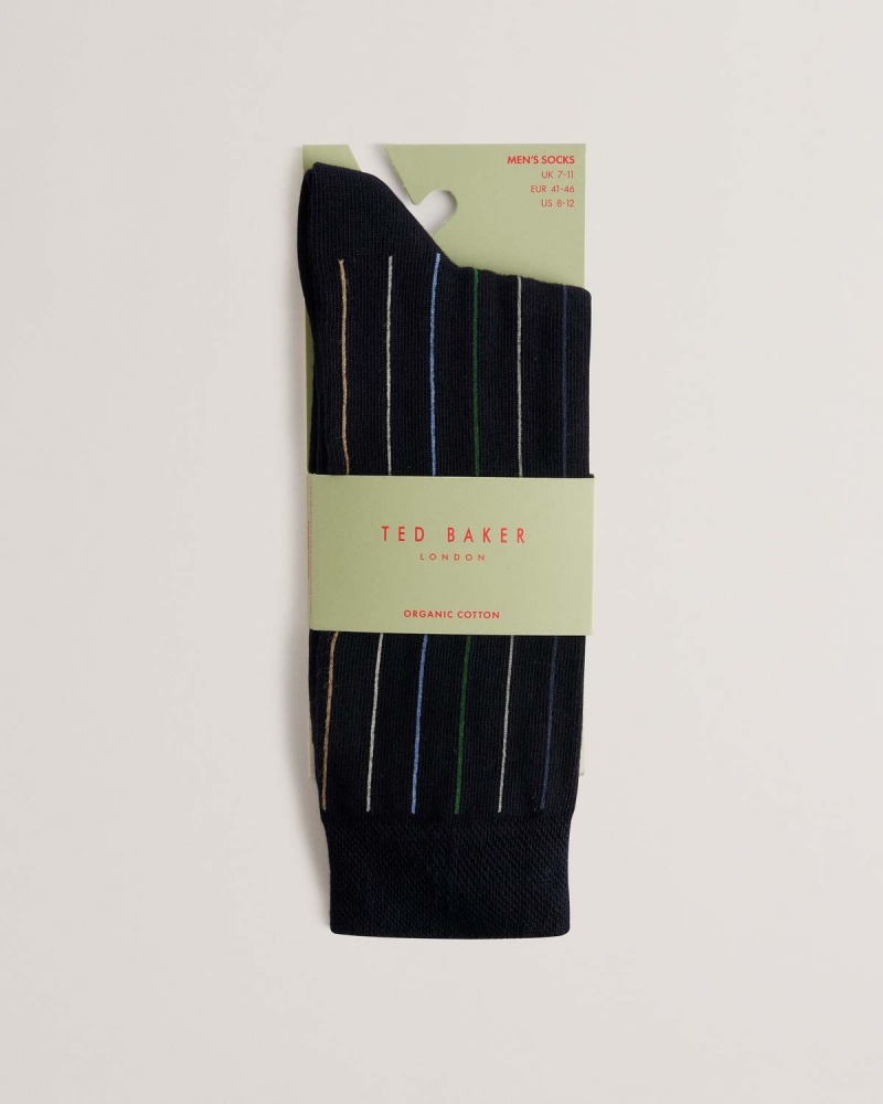 Ted Baker SOKKTHR Vertical Stripe Sock Dk-green | 35CRXIMQW