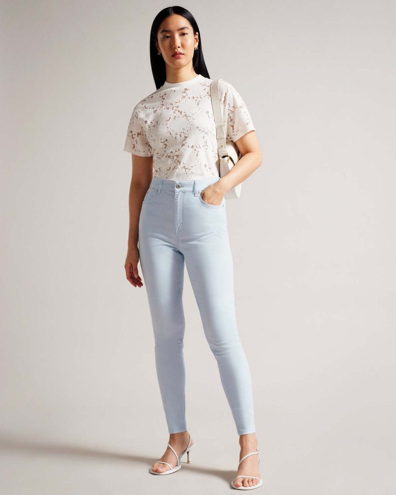 Ted Baker SOPHAA Chudy Leg Sateen Denim Lt-Blue | 79JBWZVRH