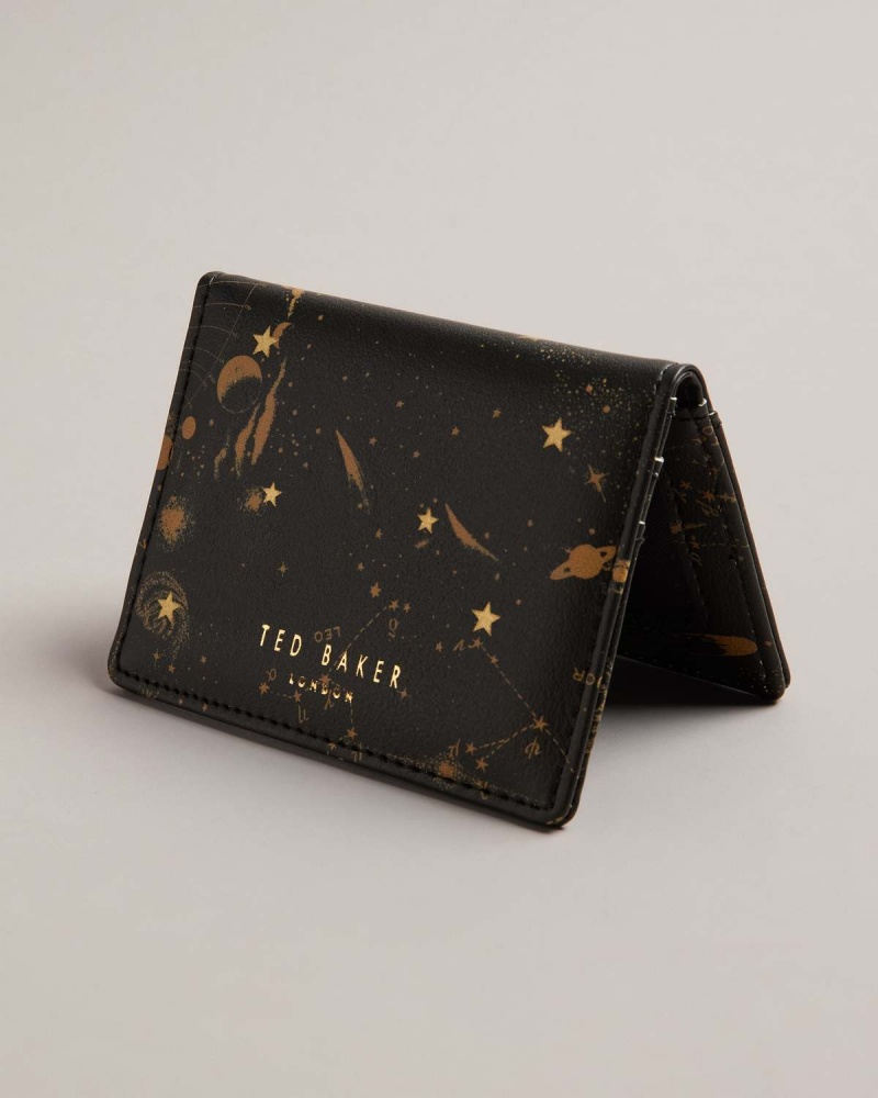 Ted Baker STARRRY Star Keyring and Card Holder Gift Set Czarne | 38YSNFGBU