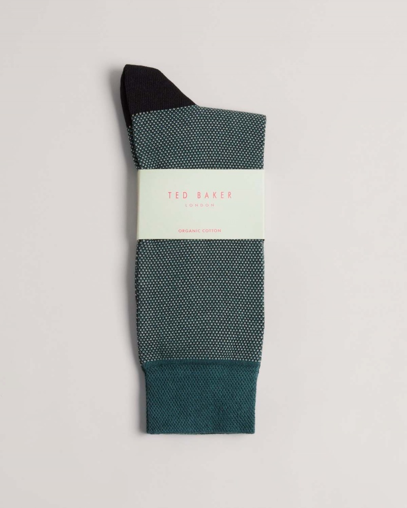 Ted Baker TEDTEXT Semi Plain Sock Mid Gree | 12RXUDBTS