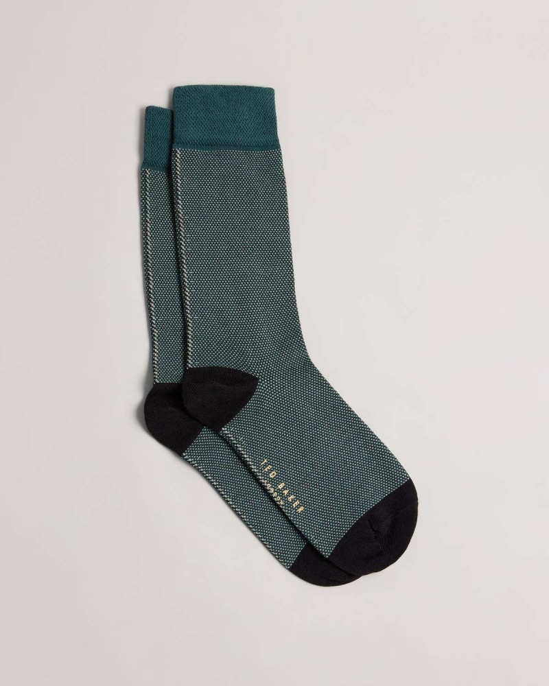 Ted Baker TEDTEXT Semi Plain Sock Mid Gree | 12RXUDBTS