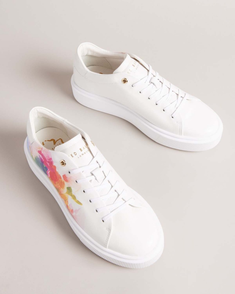 Ted Baker TENNIA Art Print Platformie Sneaker White-or | 82ZIKHVRN