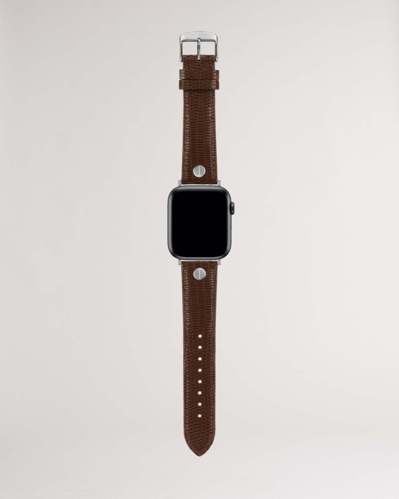 Ted Baker Tether Eco Skórzane Apple Watch Paskiem Brązowe | 63DCJWOER