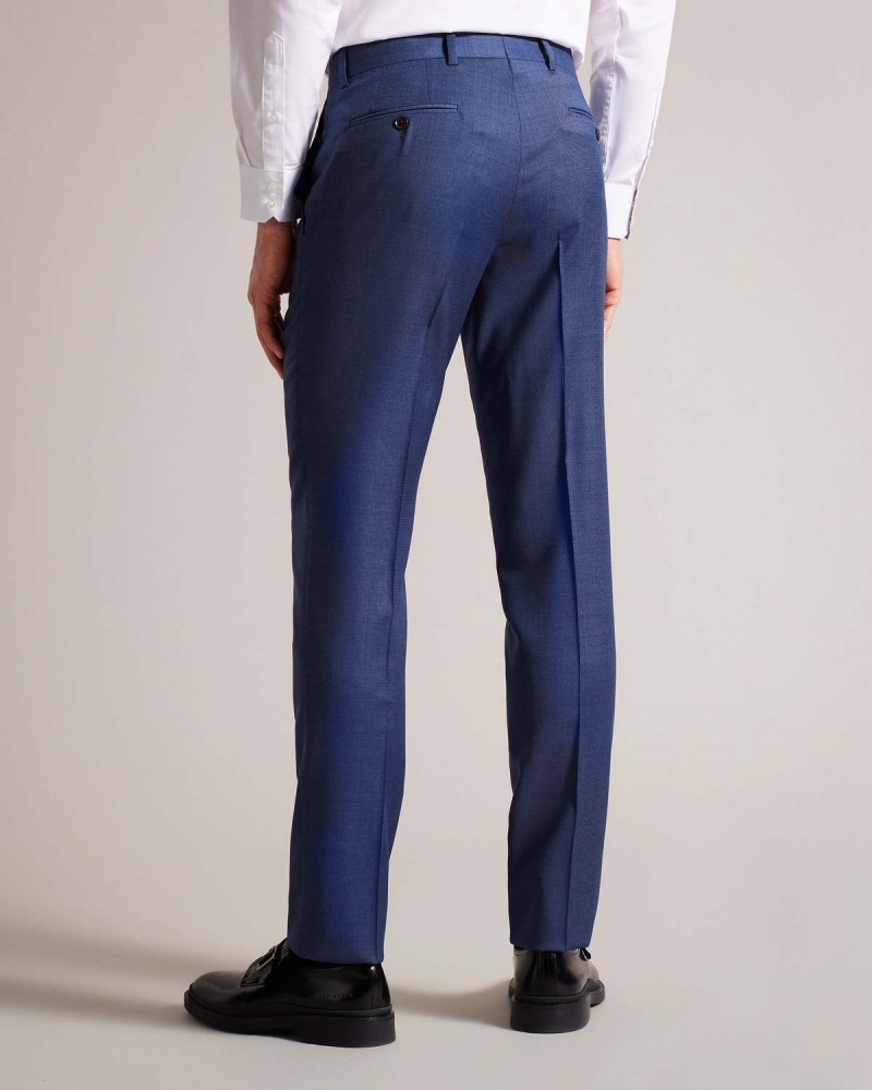 Ted Baker UPSALAT Navy Mix Suit Trousers Granatowe | 35LRJAHCM