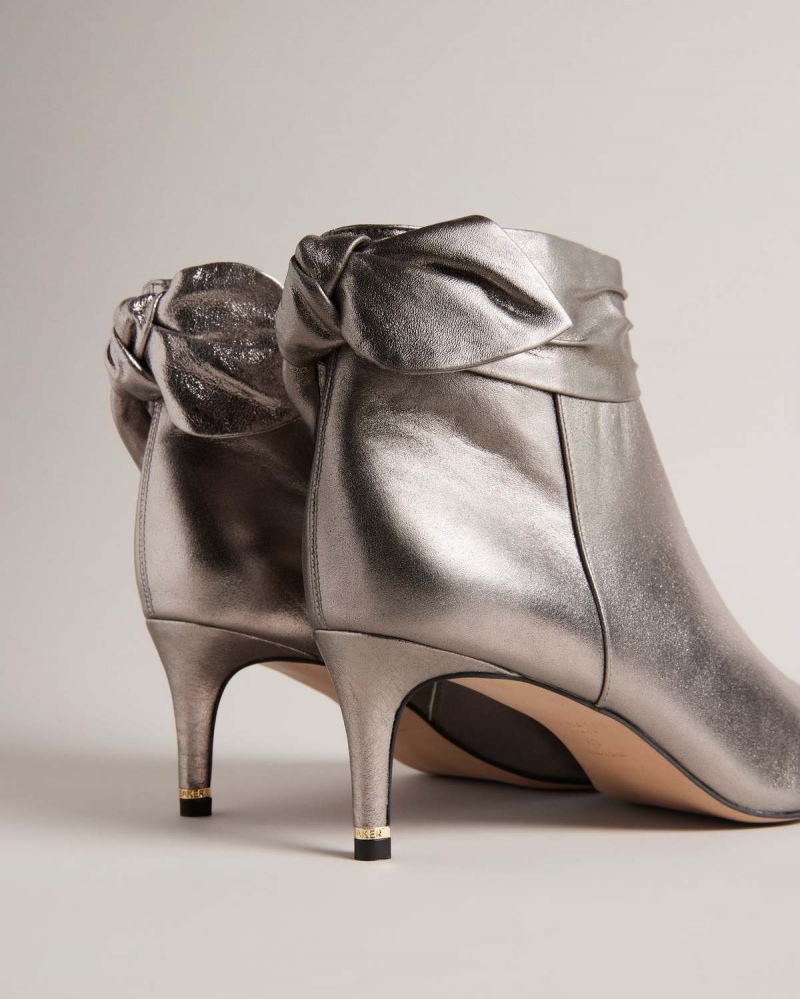 Ted Baker YONA Zamszowe Bow Detail Ankle Boots Czarne | 08BGRDZHI